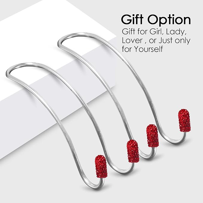 Guoord 2025 Bling Auto Hooks,Car Hangers Organizer Seat Headrest Hooks，Bag Organizers Rack and Hanger, Heavy-Duty Car Seat Hooks, Backseat Storage, Universal for SUV Truck Vehicle 2 Pack