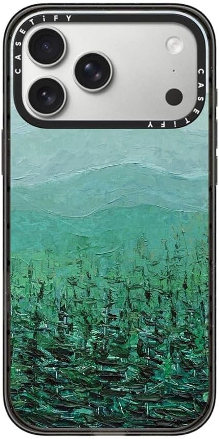 CASETiFY Impact iPhone 17 Pro Max Case [Slim/Compatible with Magsafe / 8.2 ft. 4X Military Grade Drop Protection] - Pine Forest - Clear Black