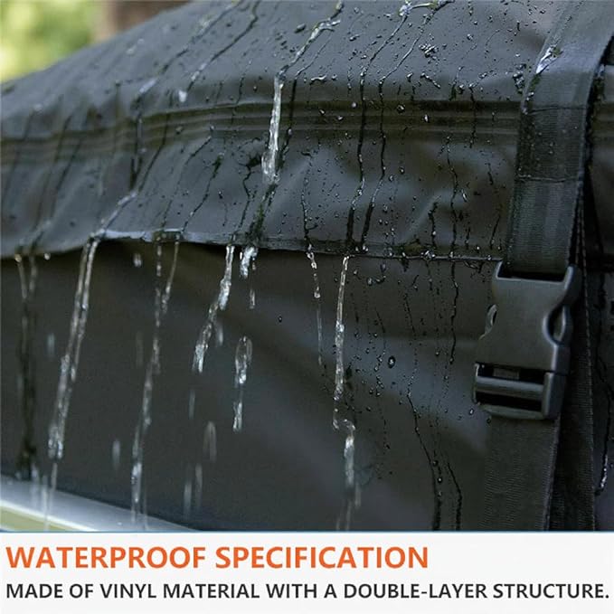 Car Rooftop Cargo Bag, Soft-Sided Storage Carrier with Anti-Slip Mat for Bare Roof, Roof Rack (44.1″*34.3″*17.3″)