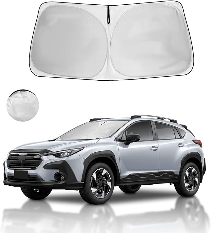 Windshield Sun Shade for Subaru Crosstrek Window Sunshade Fit 2018-2025 2026 Subaru Crosstrek 2.0i, 2.0i Premium, 2.0i Limited Wagon Front Window Shade Sun Visor Blocks UV Keep Car Cooler