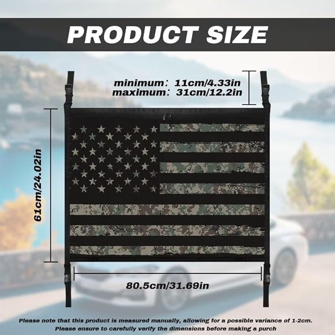 Car Roof Storage Bag Grey American Flag Car Storage Bag Organizer All Car Storage Organizers Vehicle Passenger Seat Organization and Storage for Travel