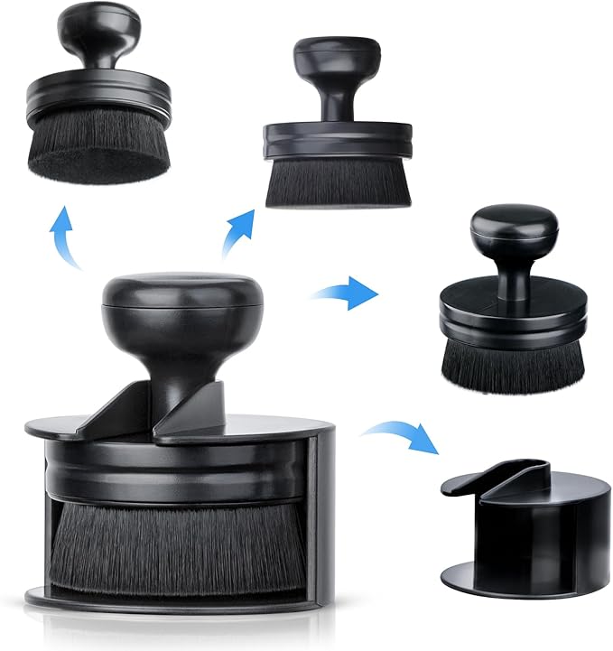 BABYSHEEP Car Tire Shine Applicator,Vegan Tire Shine Brush with Stand for Auto Detailing Cleaning Service (Black)