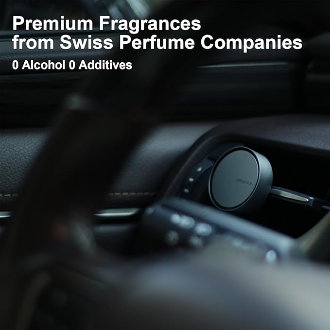 Car Air Freshener DEAMUN Aroma 360 Metal Premium Diffuser Vent Clips,Design Perfume Fragrance Long Lasting Fresh Scent,Decoration Accessories Gifts For Women Men with 4 Refills