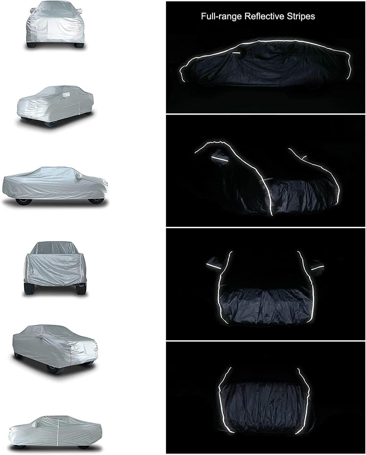 Tecoom Waterproof Car Cover for Tesla Model Y Honda CRV, UV Protection Car Covers for Toyota Corolla RAV4 Jeep, Door Zipper/Lock Windproof Car Cover All Weather Outdoor Indoor Fit 170-190 Inches SUV