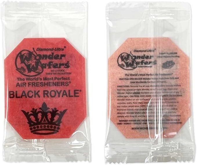 Wonder Wafers - Diamond-Ultra Scented Car Air Fresheners - Individually Wrapped (15 Per Pack) (Black Royale)