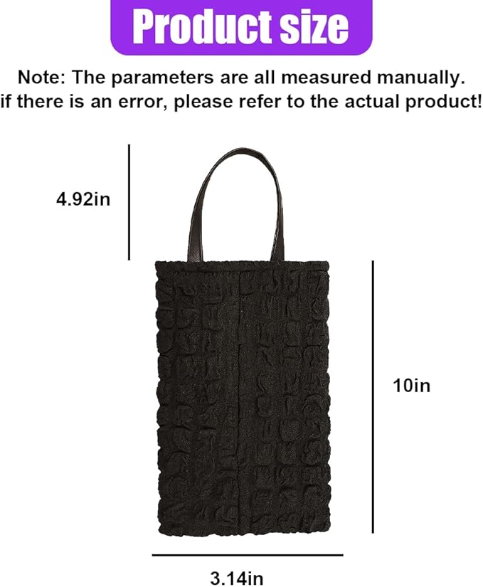 Car Tissue Holder, Soft Cute Auto Tissue Box Cover, Hanging Decorative Car Backseat Napkin Storage Bag, Universal Vehicle Interior Paper Organizer Accessories for Headrest(Black)