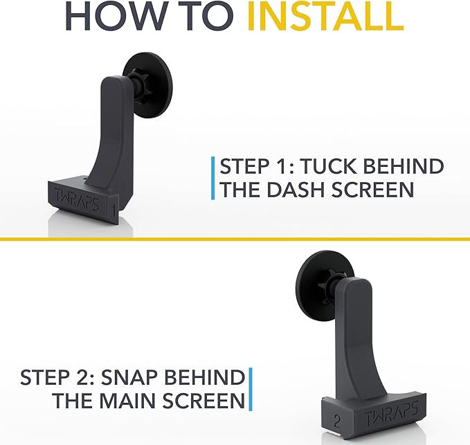TWRAPS Dashboard Phone Holder for Rivian R1S & R1T, iPhone and Other Phone Cases, No Glue or Screws Secure Anchor Behind Screen on Dash, Accessory for Rivian 2021-2026 (Magnetic Mount)