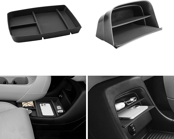 LUWU Center Console Organizer Compatible with 2026 Hyundai Palisade Calligraphy Accessories Palisade Armrest Console Organizer Under Screen Storage Tray & Lower Storage Tray 2PCS (ONLY for 7-Seat)