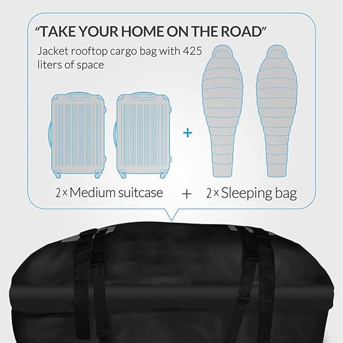Car Roof Bag Cargo Carrier,425L Car Roof Top Cargo Carrier Bag Large Capacity Luggage Storage Bag Universal Car Roof Storage Bag for Traveling,Vacation,Camping