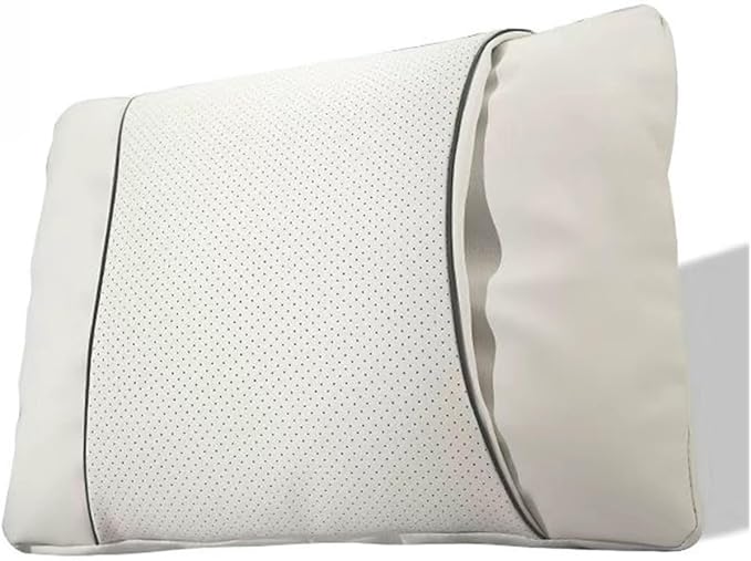 1/2PCS PU Leather Car Neck Pillow & Lumbar Support Cushion, Breathable Universal Seat Headrest Waist Pad, Soft Support Cushion for Daily Driving and Travel(A Style backrest)
