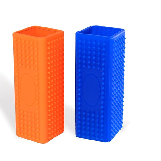2pcs Pet Dog Cat Hair Remover, Pet Hair Removal Tool, Hollow Cleaner Brush for car，Interior, Furniture, Sofa (orangeblue)