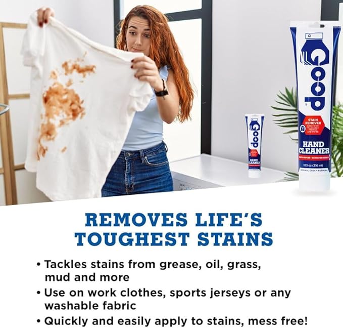 GOOP Original Multi-Purpose Waterless Hand Cleaner & Stain Remover - 10.5 oz Tube