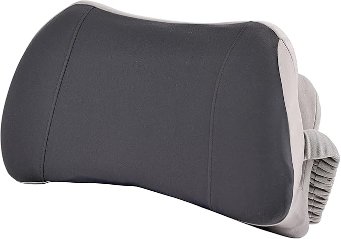 Lumbar Support Pillow for Car, Memory Foam Back Cushion Provides Lumbar Support to Relieve Back Pain, Ideal for Driving Cars and Office Chairs as a Back Support Pillow (Grey)