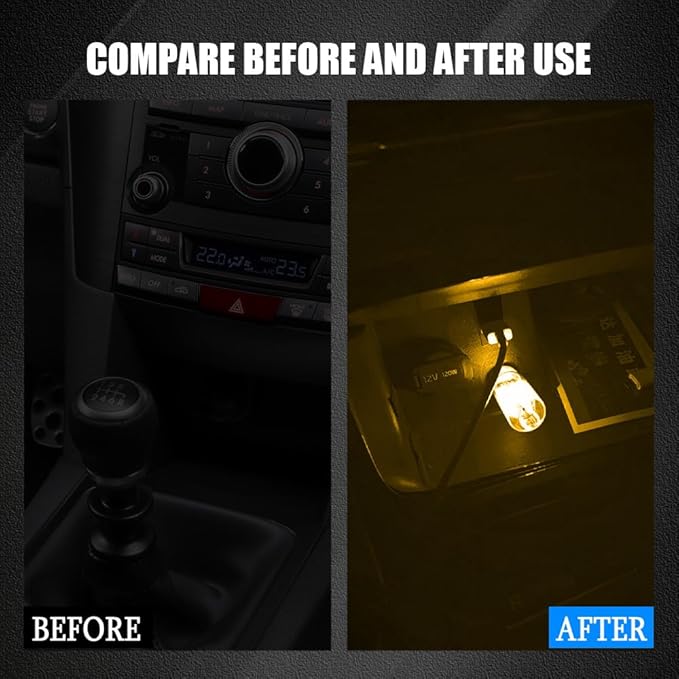 USB LED Car Interior Atmosphere Light, Auto Interior Lights, Plug-in USB Automotive Light, Universal Portable Auto Ambient Lighting Kit Car Accessories for Cars, Bedroom, Hallway (Warm Color)