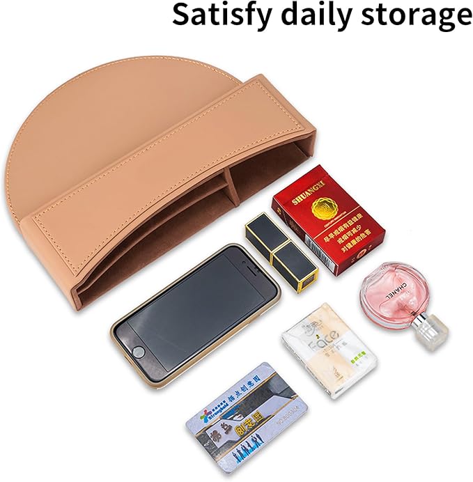Dragon Art 2 Pack Car Seat Gap Filler Organizer, Leather, Black, Multifunctional Automotive Trays and Bags, Luxury Finish, 2 Pounds