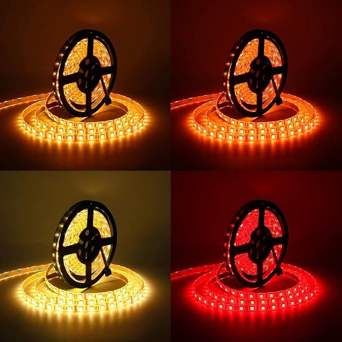 SUPERNIGHT LED Strip Lights, RGB Color Changing 16.4Ft SMD5050 LEDs Flexible Light Strip Rope Lighting Kit with 44 Key Remote Controller and 12V Power Supply for Bedroom TV Backlight Christmas
