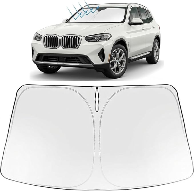 Proadsy Windshield Sun Shade for X3 2025-2026 Foldable Front Sunshade Protector Sun Visor Blocks UV Rays Keep Car Cooler Accessories