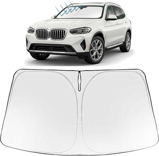 Proadsy Windshield Sun Shade for X3 2025-2026 Foldable Front Sunshade Protector Sun Visor Blocks UV Rays Keep Car Cooler Accessories