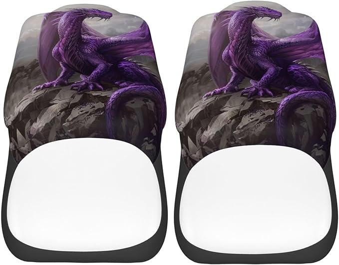 Delerain Car Seat Covers Set 2Pcs, Cool Purple Dragon Universal Front Car Seats Vehicle Enterior Protector Suitable Fits Most Car Auto SUV Sedan Truck