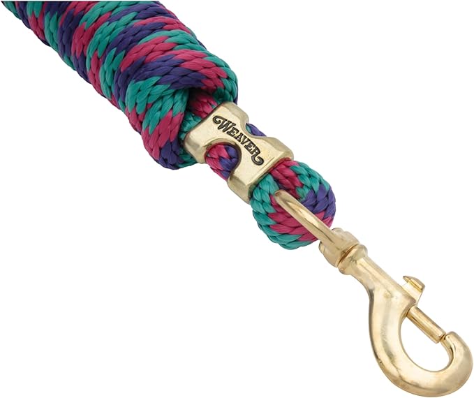 Weaver Equine Performance Lead Rope, Long Horse Lead Rope with Quick Halter Attachment, Soft Comfort Grip, Barn Horse Tack for Daily Use & Showing