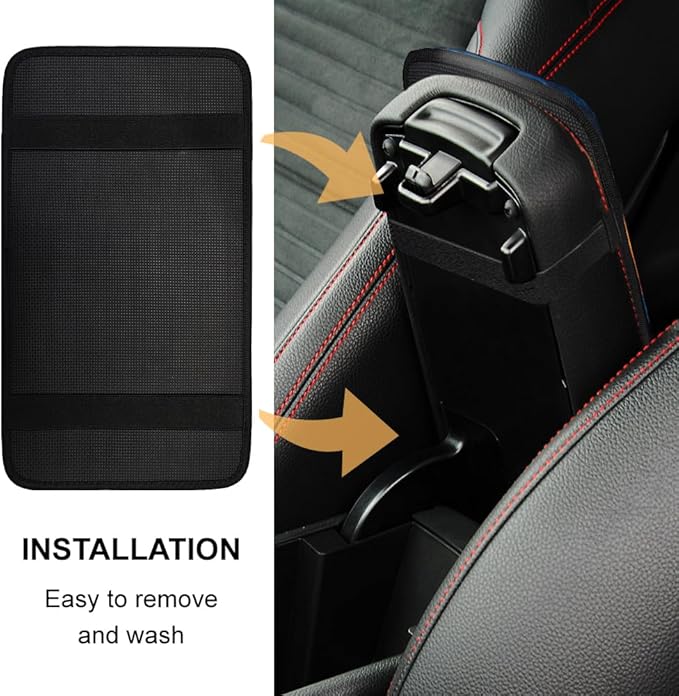 1pc Center Console Armrest Cover Pad 12.6x7.5 inch Palm Tree with Sunset Neoprene Car Armrest Cushion Waterproof Armrests Seat Box Cover Protector for Universal Cars Vehicles SUVs