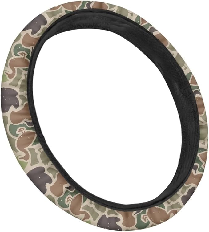 SEANATIVE Duck Camouflage Car Steering Wheel Cover Universal Car Accessory for Diverse Cars Neoprene Dust Cover for Steering Wheel