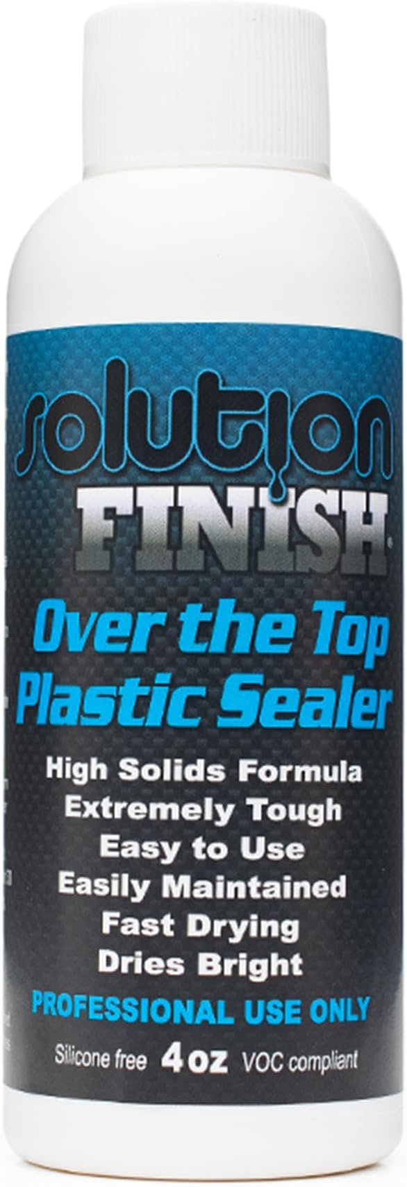 Solution Finish - Over The Top Plastic Sealer - Use for Car and Truck Detailing, Long Term Protectant for Plastic Trim, UV Resistant (4oz)