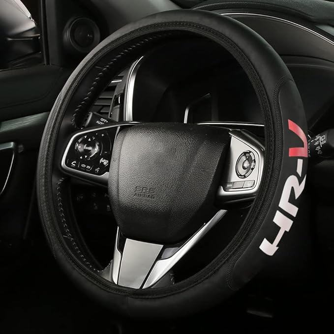 Leather Steering Wheel Cover Compatible with HR-V Car Universal Size
