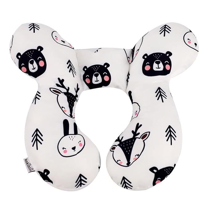 KAKIBLIN Baby Neck Pillow, Upgraded Baby Support Pillow,Babies Head Pillow,Neck Support Pillow for for Car Seat, Stroller, Pushchair,Travel (Bear)