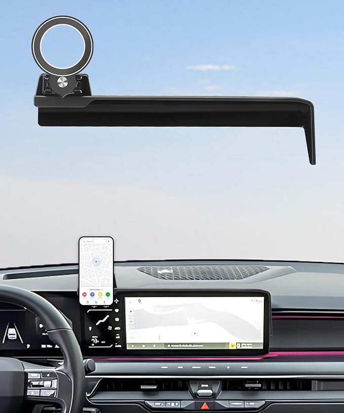 Car Phone Holder for 2024 2025 2026 kIA EV9 Accessories Apply to 12.3 Inch Touch Screen Fixed Clip Magsafe Cell Phone Mount Hands-Free 360° Rotation
