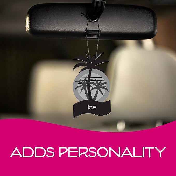 California Scents Palms Ice Paper Car Air Freshener, Pack of 6 x 4 units
