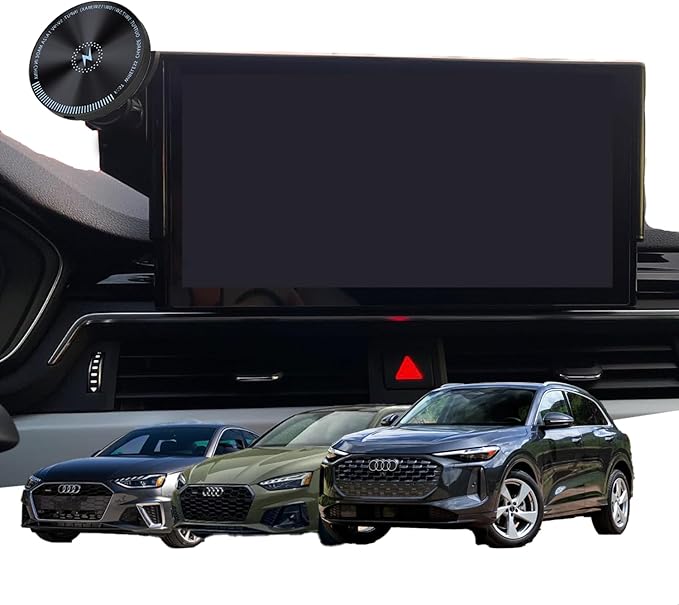 Designed for MagSafe Car Mount for Audi 10.1-inch Screen 2025 A4 S4 A5 S5 RS5 Q5 Phone Holder 2025 15W Fast Wireless Charging 2025 q5 Phone Mount for Audi Accessories All Support 2021-present