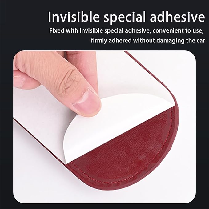 Mandark Car Knee Cushion Pad, Leather Memory Foam Vehicle Door Armrest Pillow for Leg Elbow, Comfort Auto Interior Center Console Thigh Support Mat Accessories, Universal for Most Cars (Red)