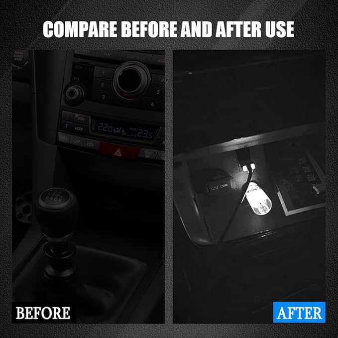 USB LED Car Interior Atmosphere Light, Auto Interior Lights, Plug-in USB Automotive Light, Universal Portable Auto Ambient Lighting Kit Car Accessories for Cars, Bedroom, Hallway (White)