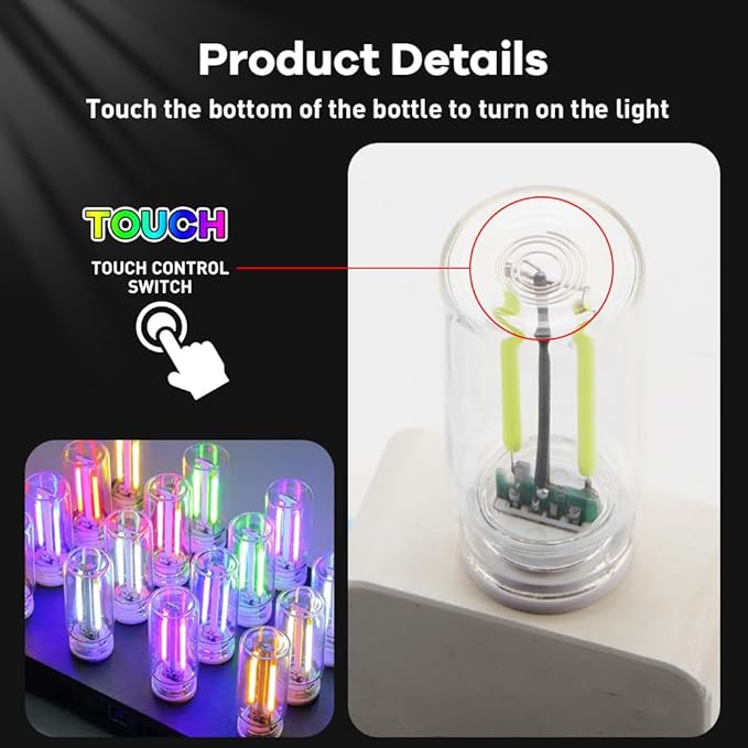 2Pcs Car USB Night Light, Touch Adjustment LED Ambient Lighting Plug in USB Automotive Night Lamps, Mini LED Bulb for Car, Camping, Holiday, Decoration, Bedroom, Party(Green)