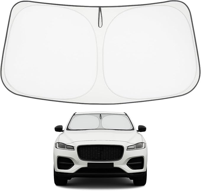 Proadsy 2026 Upgrade Front Windshield Sun Shade Foldable Sunshade Protector Custom Fit for Jaguar F-Pace 2016-2025 F Pace SUV Accessories
