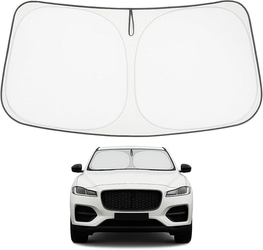 Proadsy 2026 Upgrade Front Windshield Sun Shade Foldable Sunshade Protector Custom Fit for Jaguar F-Pace 2016-2025 F Pace SUV Accessories