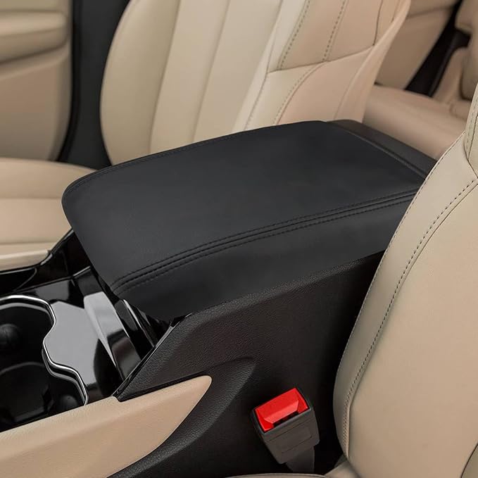 INTGET Center Console Cover for 2026 Jeep Grand Cherokee Accessories 2022 2023 2024 2025/Grand Cherokee L 2021-2026 Car Armrest Arm Rest Box Dog Seat Cover Pad Console Lid Protection Saver(Black)