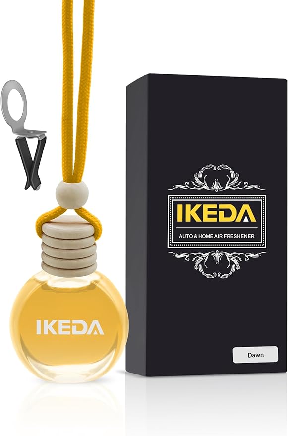 Ikeda Car Air Freshener: Hanging Car Smell Air Freshener | 10ml Hanging Car Perfume | Long Lasting Fragrance | Strong Scents Diffuser for Auto Home (Hami-melon)