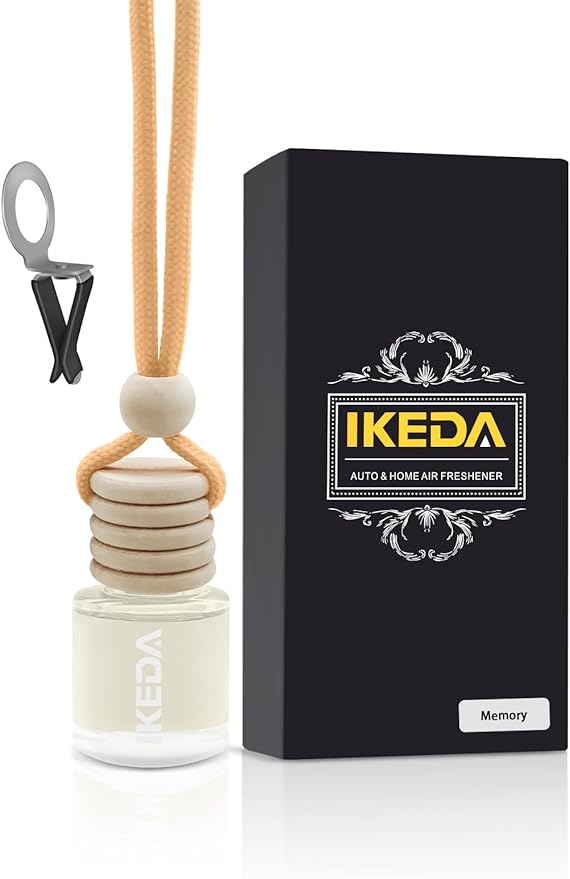 Ikeda Car Air Freshener: Hanging Car Smell Air Freshener | 10ml Hanging Car Perfume | Long Lasting Fragrance | Strong Scents Diffuser for Auto Home (Memory|Circular)