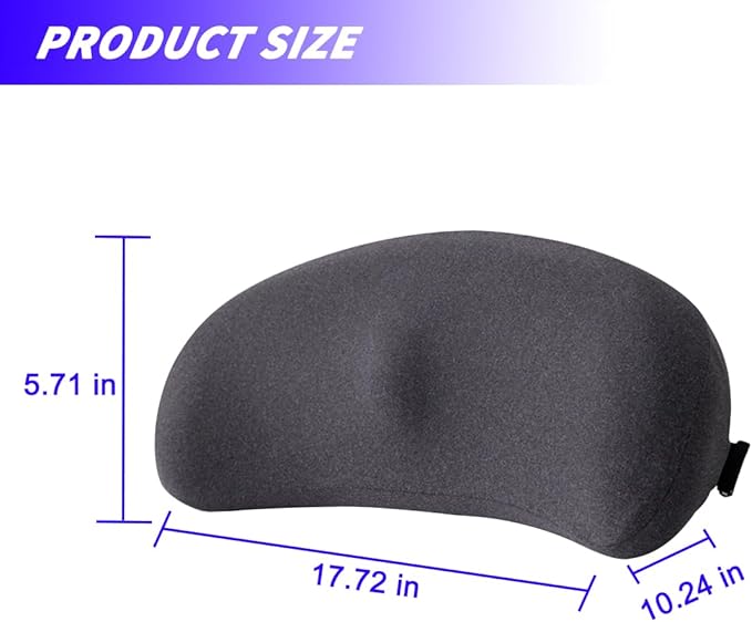 Mandark Car Seat Cushion, Memory Foam Vehicle Driver Seat Pad for Back & Sciatica Pain Relief, Comfortable Lumbar pillow for Driving, Office Chair, Wheelchair, Universal for SUV, Truck, RV (Dark Gray)