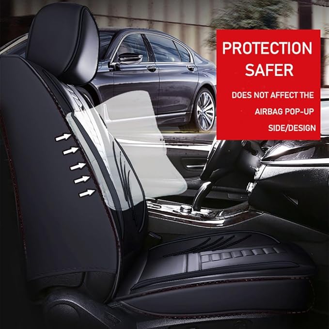 for Toyota RAV4 2008-2025 Car Seat Covers, Full Coverage Customized Seat Covers Premium Leather Waterproof Stain-Resistant Easy to Install (Full Set with Pillows, Black)