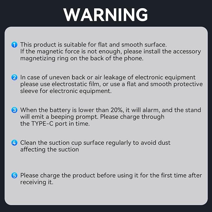 Electric Vacuum Suction Car Phone Holder, 360° Rotation Magnetic Phone Holder for Car Foldable Strong Suction Adjustable Car Phone Mount Stand for iPhone16/15/14/13/12(Not Charge Phone)