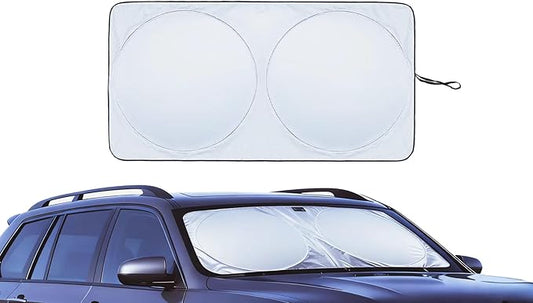 Car Windshield Sun Shade Foldable with Storage Bag, Grey