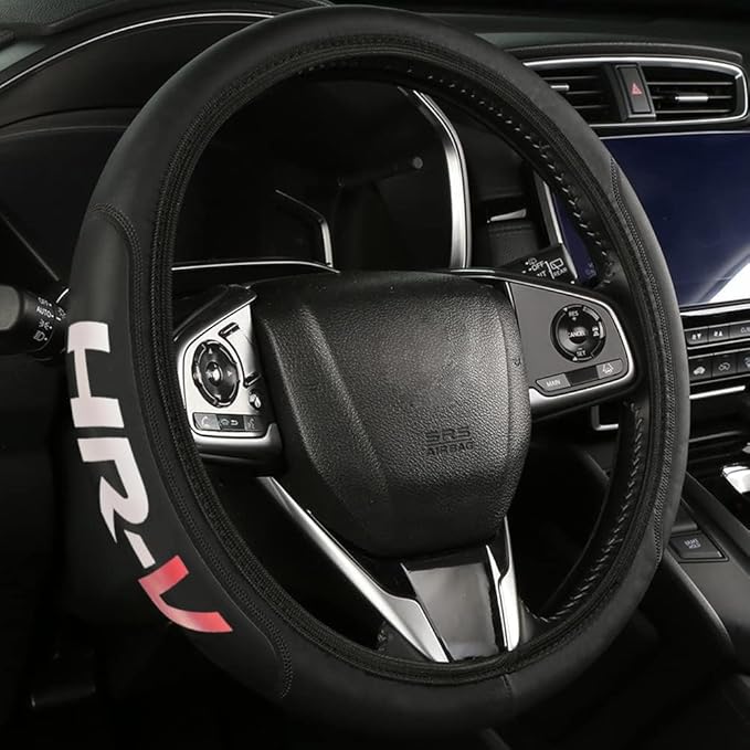 Leather Steering Wheel Cover Compatible with HR-V Car Universal Size