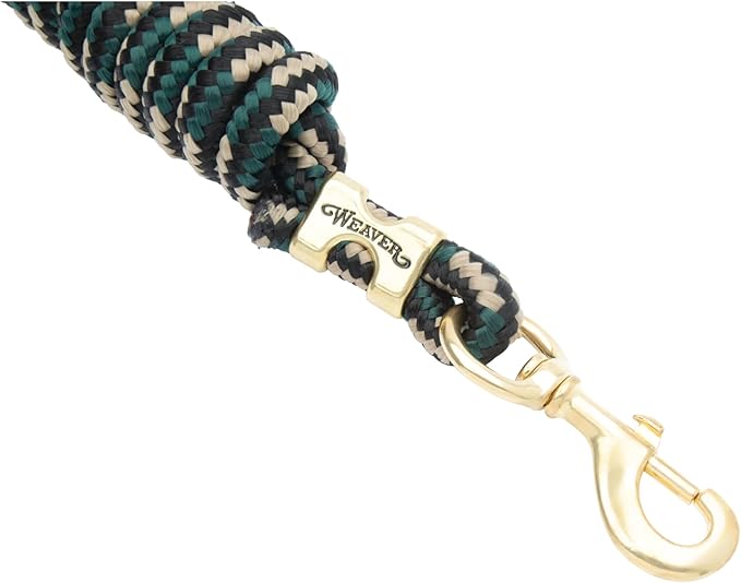 Weaver Equine Performance Lead Rope, Long Horse Lead Rope with Quick Halter Attachment, Soft Comfort Grip, Barn Horse Tack for Daily Use & Showing