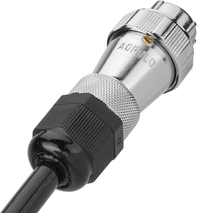 DALLUX Heavy Duty Vehicle Coil Trailer Cable with 2 Channel 4 PIN AV Connector Disconnect Kit for Truck Caravan Motor Home Backup Security Camera Monitor System