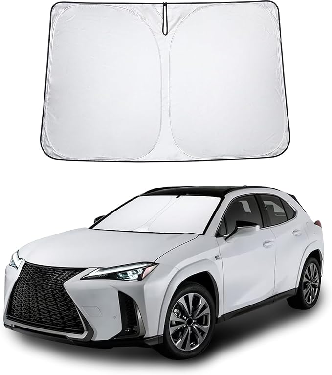 Proadsy for Lexus UX 2019-2024 2025 2026 Windshield Sun Shade 4-Layer Foldable Front Sunshade Protector Sun Visor Blocks UV Rays Keep Car Cooler