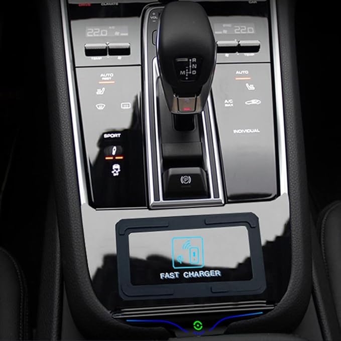 Wireless Car Charger for Porsche Panamera Executive Sport Turismo Turbo S E-Hybrid 2017-2023, 15W Fast Charging Phone Charger Pad for Porsche Panamera 4/4S/4 E-Hybrid/4S E-Hybrid/GTS/Turbo S