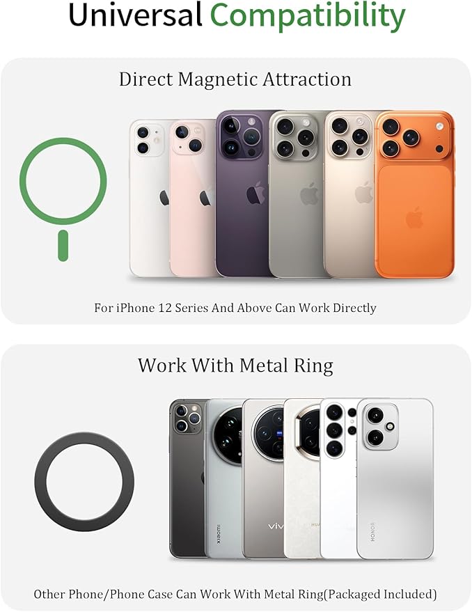 GBEAST Magnetic Golf Cart Phone Holder Compatible with MagSafe for iPhone 12-17 Series,360° Rotation Golf Accessories for Men Women,N52 Magnets Phone Mount for EZGO/Club Car/Yamaha, Ideal Golf Gifts